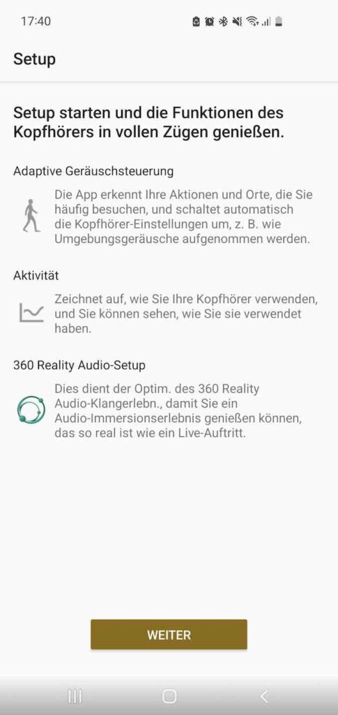 Sony WF-1000XM5 Test: Scereenshot der Sony Headphones Connect App 1