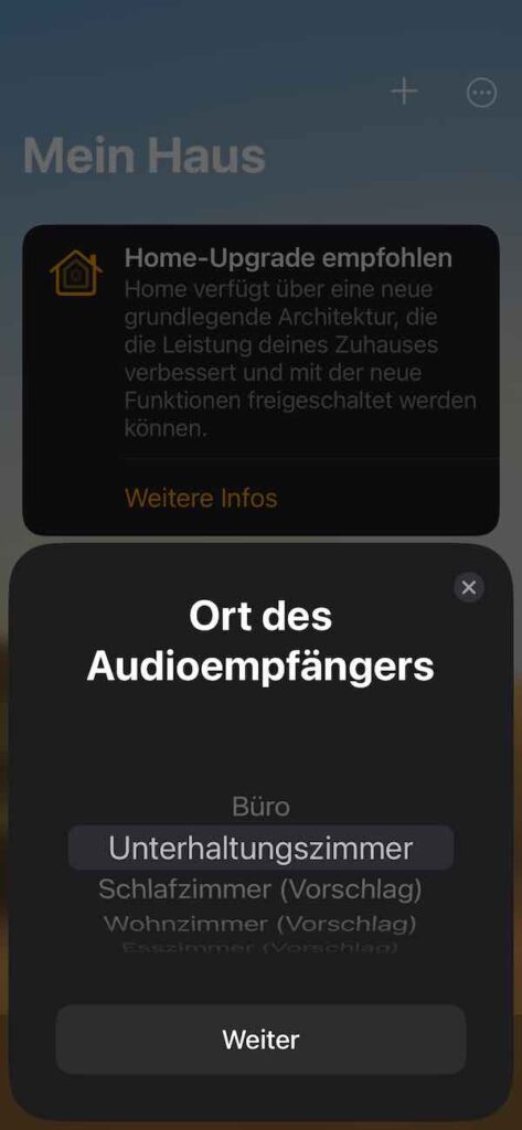 Eve Play mit Apple Home Kit App – Screenshot