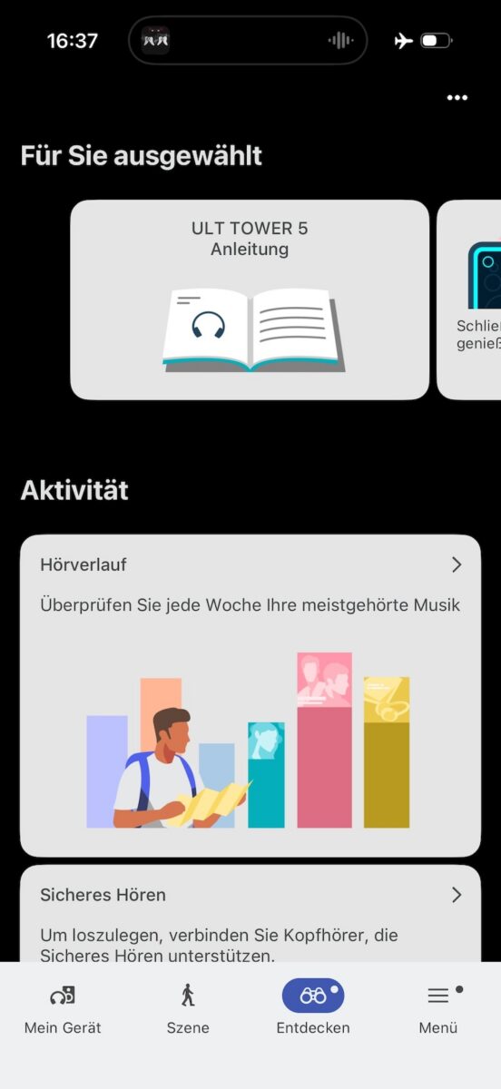 Sony ULT Tower 5 mit Sony Sound Connect App
