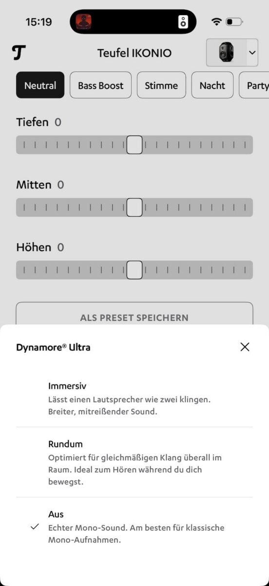 Teufel IKONIO mit Home App