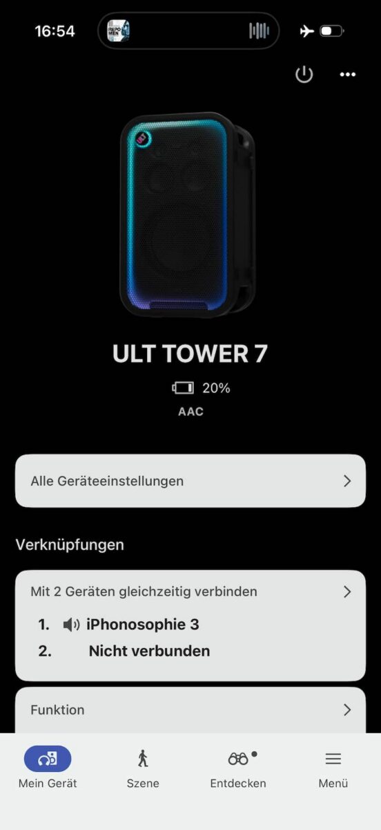 Sony ULT Tower 7 mit Sony Sound Connect App im Praxistest